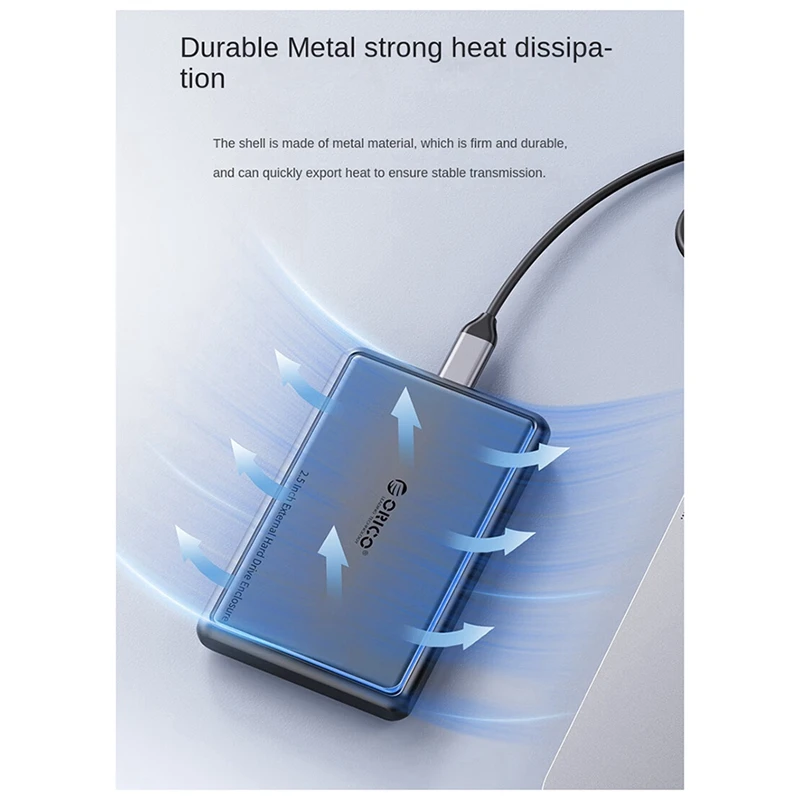 ORICO 2.5 Inch External HDD Case SATA To Type-C Hard Drive Enclosure For SSD HDD PC Laptop
