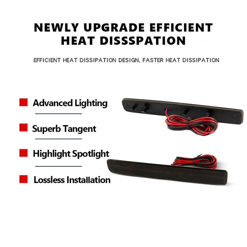2 قطعة LED المصد الخلفي عاكس أضواء الذيل مصابيح الفرامل لاند روفر رينج روفر سبورت L320 ديسكفري LR3 LR4 اكسسوارات السيارات #4
