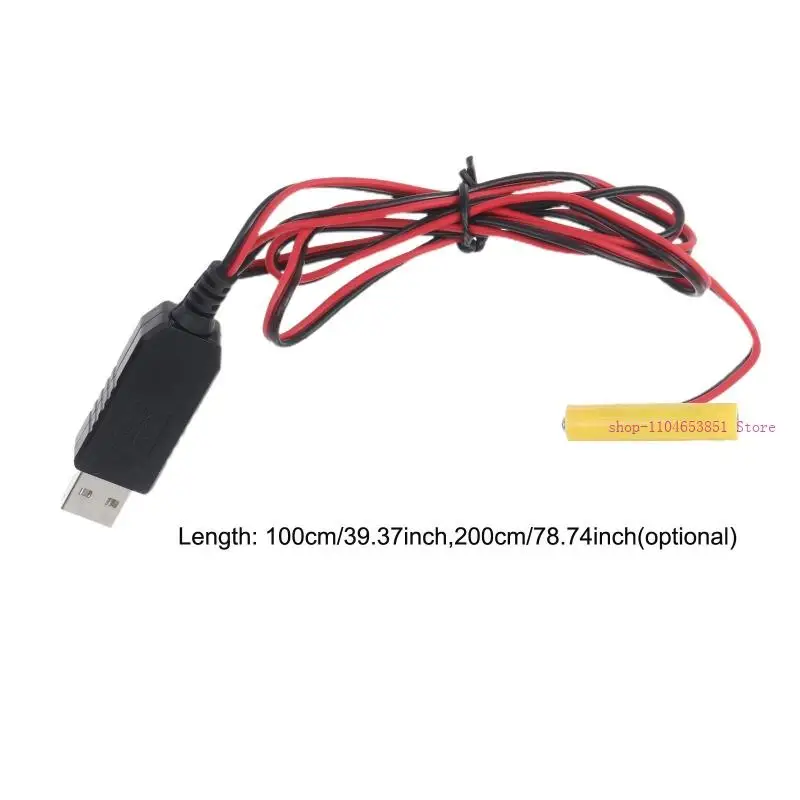 USB Power Converter Actulet Alminators Cable Замените 2pc 1,5V LR03 разъем AAA 0xla