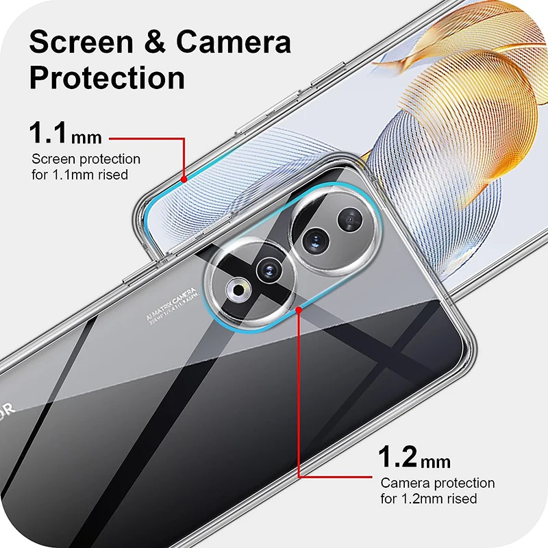Ultra Thin Transparent Silicone Soft Case For Huawei Honor 50 60 80 Se 70 Gt 90 Lite Pro X30i X40i X50i X7 X7a X8 X8a X9a Bumper