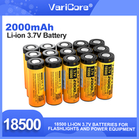 1-60PCS VariCore VC-2000C 18500 2000mAh 3.7V Rechargeable Battery Recarregavel Lithium ion Battery For LED Flashlight headlamp
