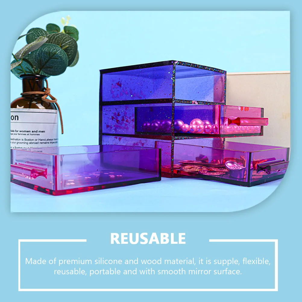 1 مجموعة سيليكون درج صندوق تخزين قالب Diy بها بنفسك الحرفية لصنع المجوهرات اليدوية الفن الحرف صب قالب أداة اكسسوارات الحرفية #5