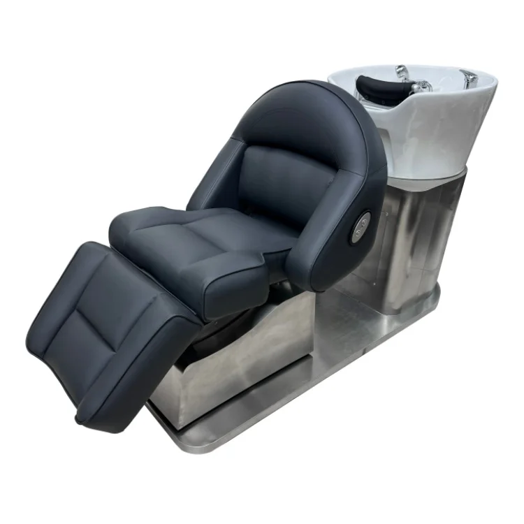 Automatic hair salon chair, electric spa bed, shampoo chair, reclining shampoo bed with basin