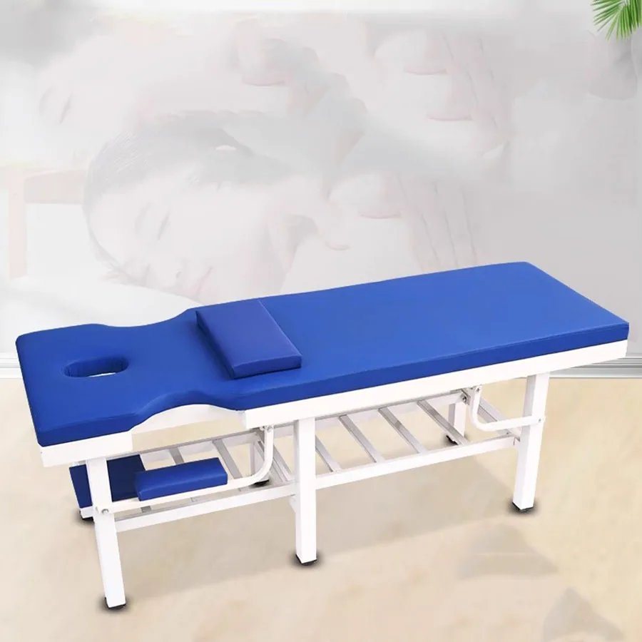 Mesa De Massagem Dobrável Portátil Com Furo, Suporte Ajustável Do Pescoço, Travesseiro Profissional, Cama De Salão De Beleza