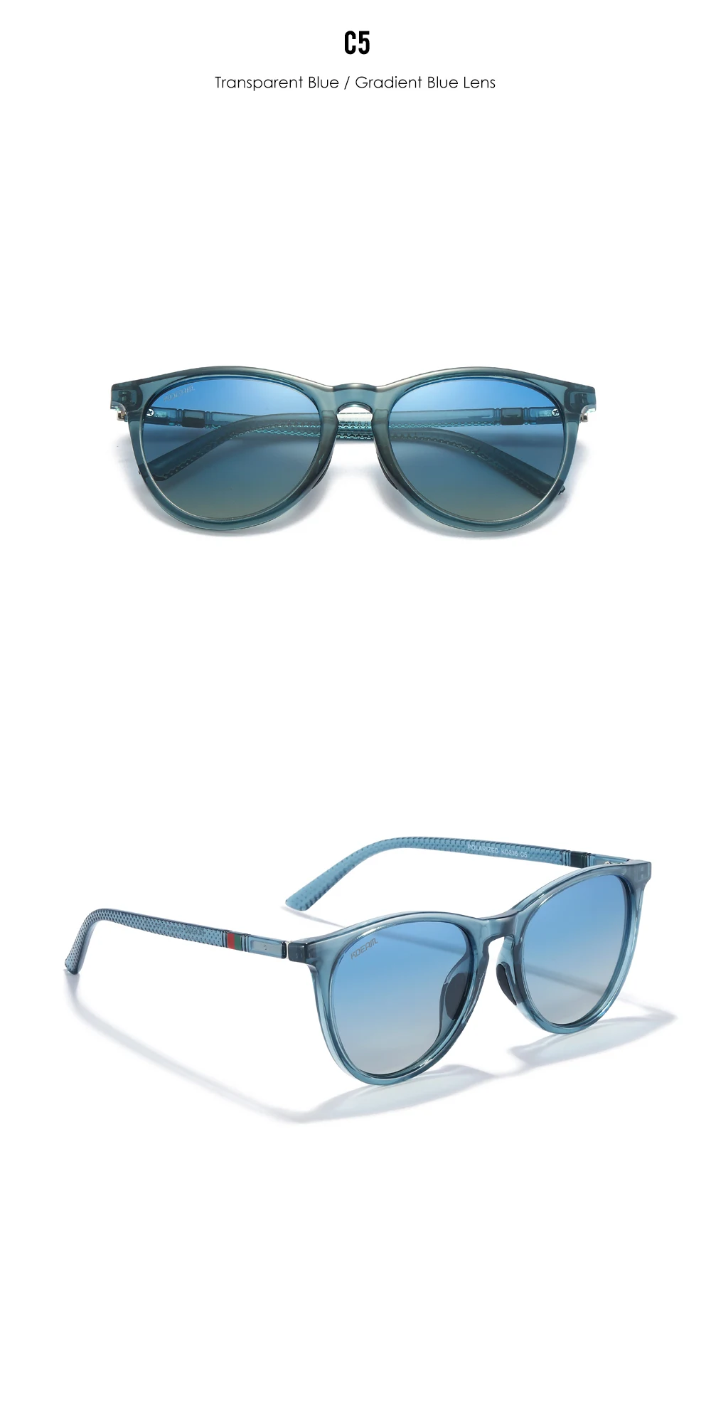 KDEAM Damen-Vintage-Sonnenbrille, polarisierte und photochrome Gläser, Sonnenschutz-Sonnenbrille, weiblich, für Reisen, Fahren, Wandern – Detail 12
