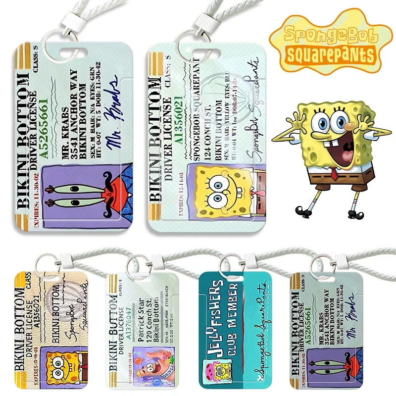 SpongeBob Patrick Star Card Holder Funny License Students Bus Campus Meal Credit ID IC Case Kids Creativity Couples Card Cover