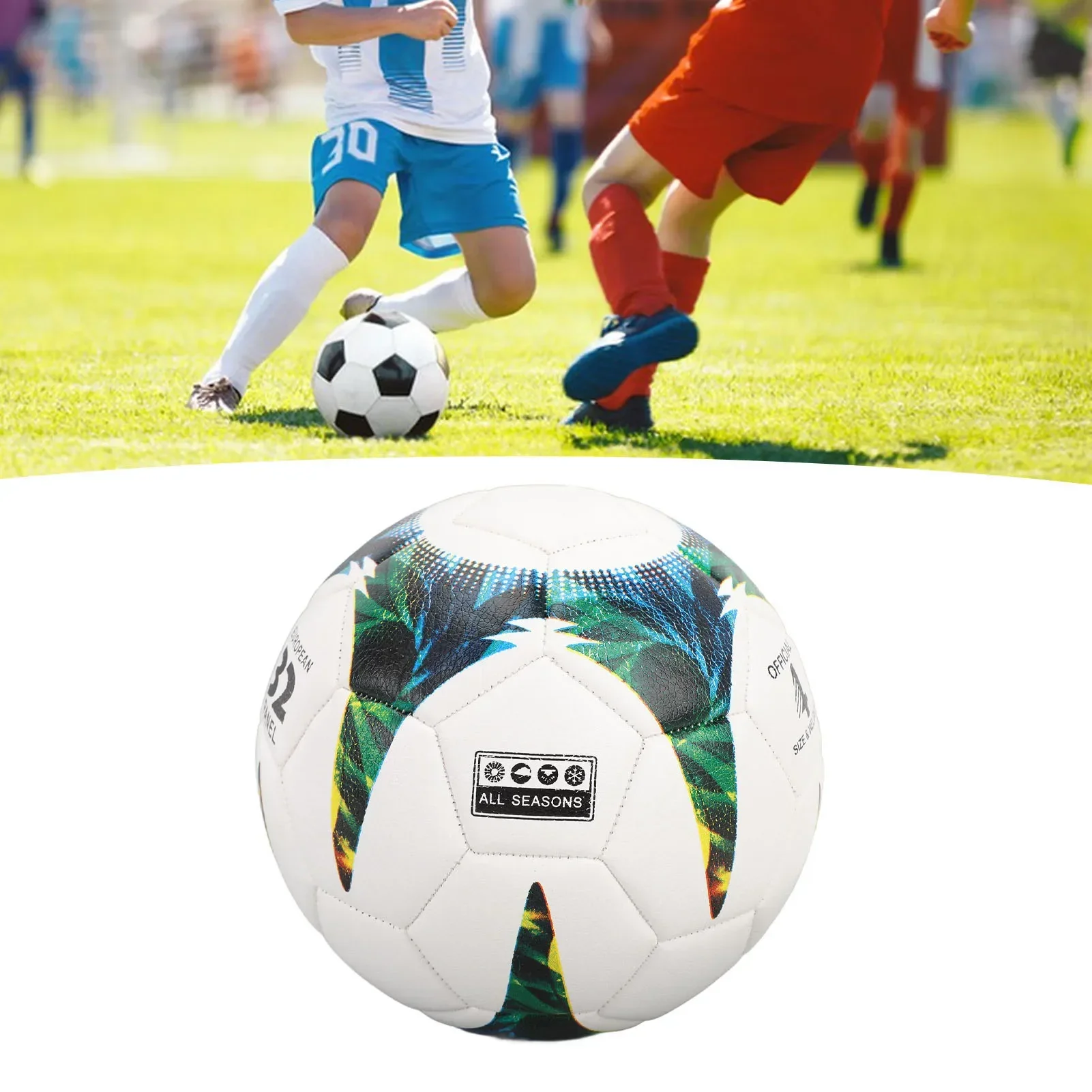 

Футбольный мяч размера 4, профессиональный водонепроницаемый взрывозащищенный официальный футбольный мяч с газовым штифтом и сетчатой сумкой