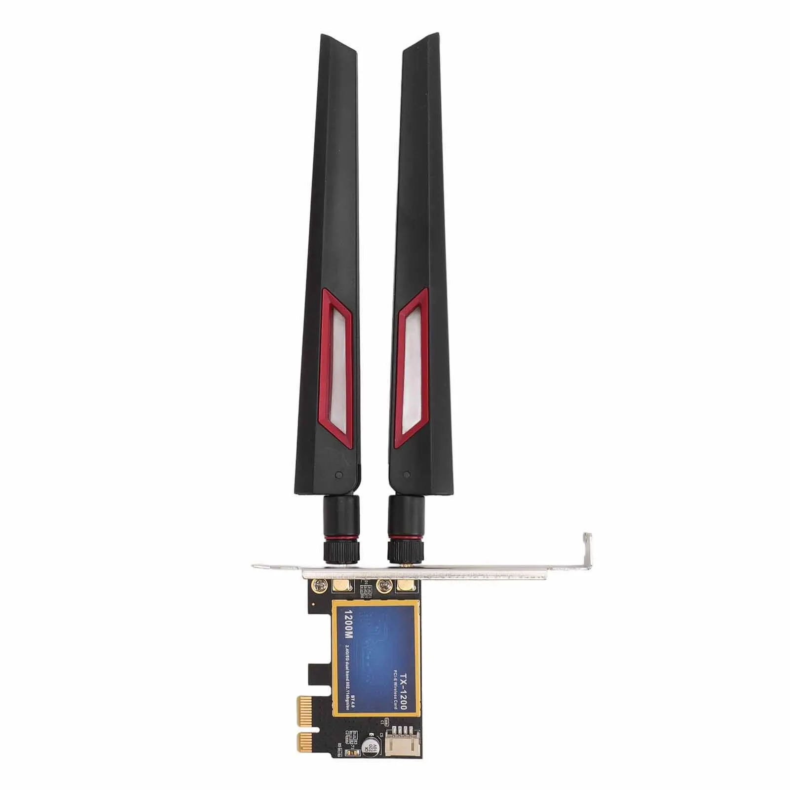 Professional WiFi Card 2.4GHz 5GHz Bluetooth 4.0 1200Mbps PCIe X1 Wireless Network Adapter Card with 10dBi Dual Antenna for PC