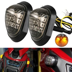 Pair Motorcycle Scooters LED Turn Signals Light Blinker Indicator Lamp Amber For Honda Grom MSX125 MSX 125 2000-2015