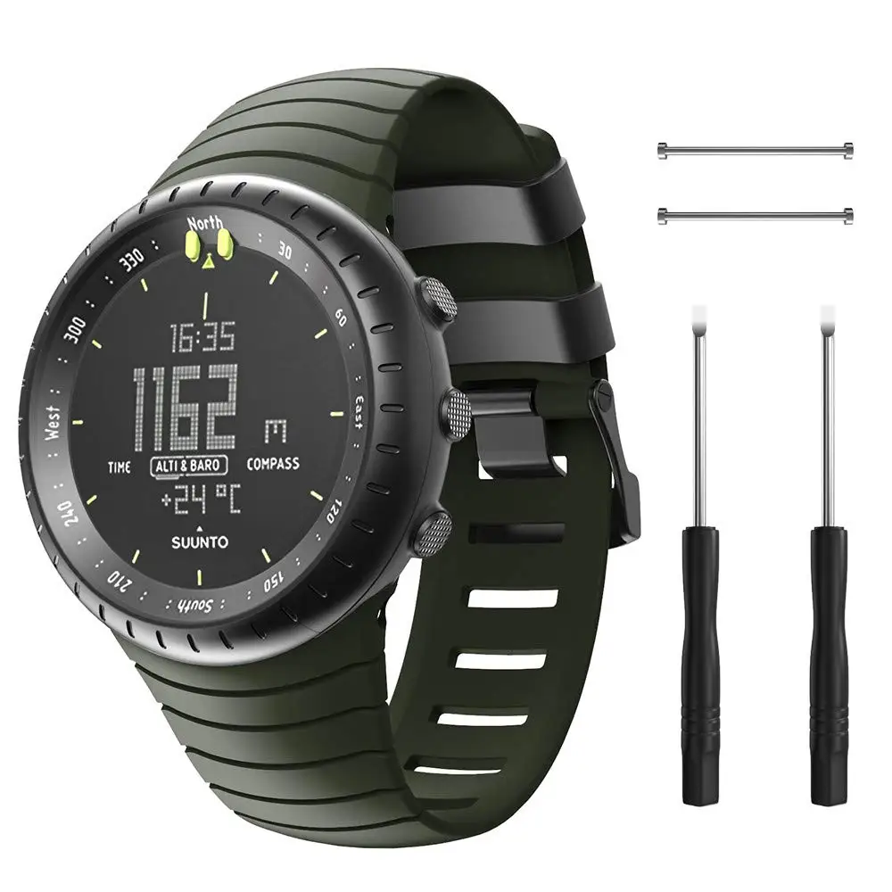 Compatible con la correa de reloj Suunto Core, correa de repuesto de TPU suave, pulsera deportiva, cierre de metal para Suunto Core Band