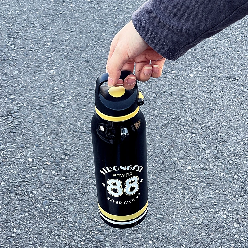 Luxury Style 600ml Stainless Steel Thermos Cup Portable Outdoor Sports Water Drink Cup Straight Design