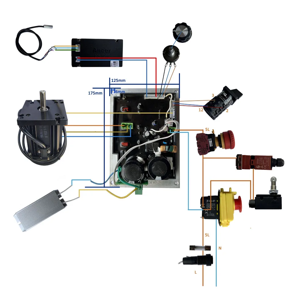 PCB Brushless DC Motor velocità variabile scheda di controllo circuito piccolo tornio accessori