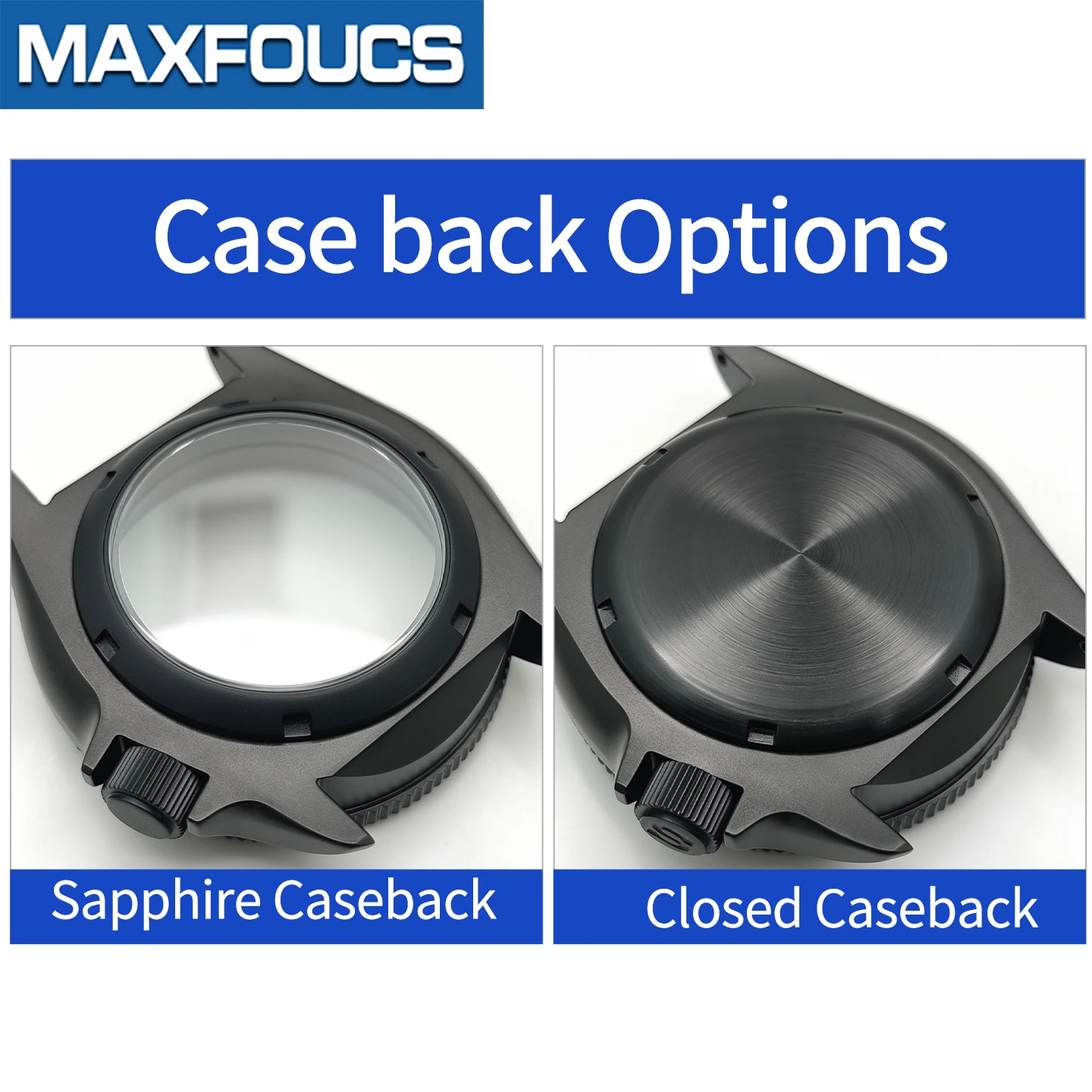 MM300 SKX 3.8 Uhrengehäuse-Set Schwarz Matt Passend für NH35/NH36/NH34 MOD Uhrengehäuse-Teile Saphirglas-Einsatz Lünette Maßanfertigung – Detail 7
