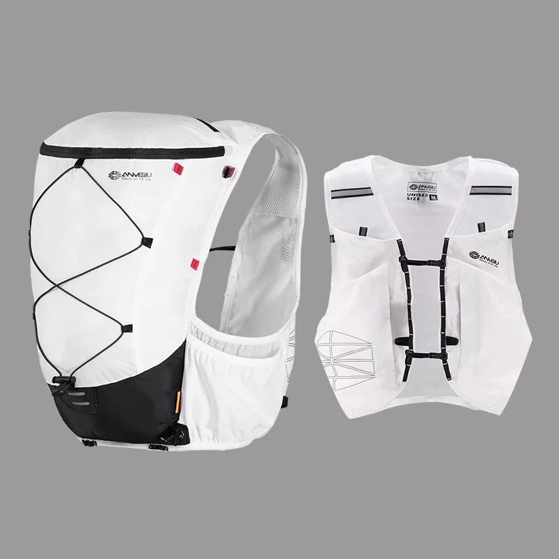 ANMEILU 10L Lightweight Off-Road Hydration Backpack Vest Soft Water Bladder Flask For Hiking Trail Sports Running Marathon Race