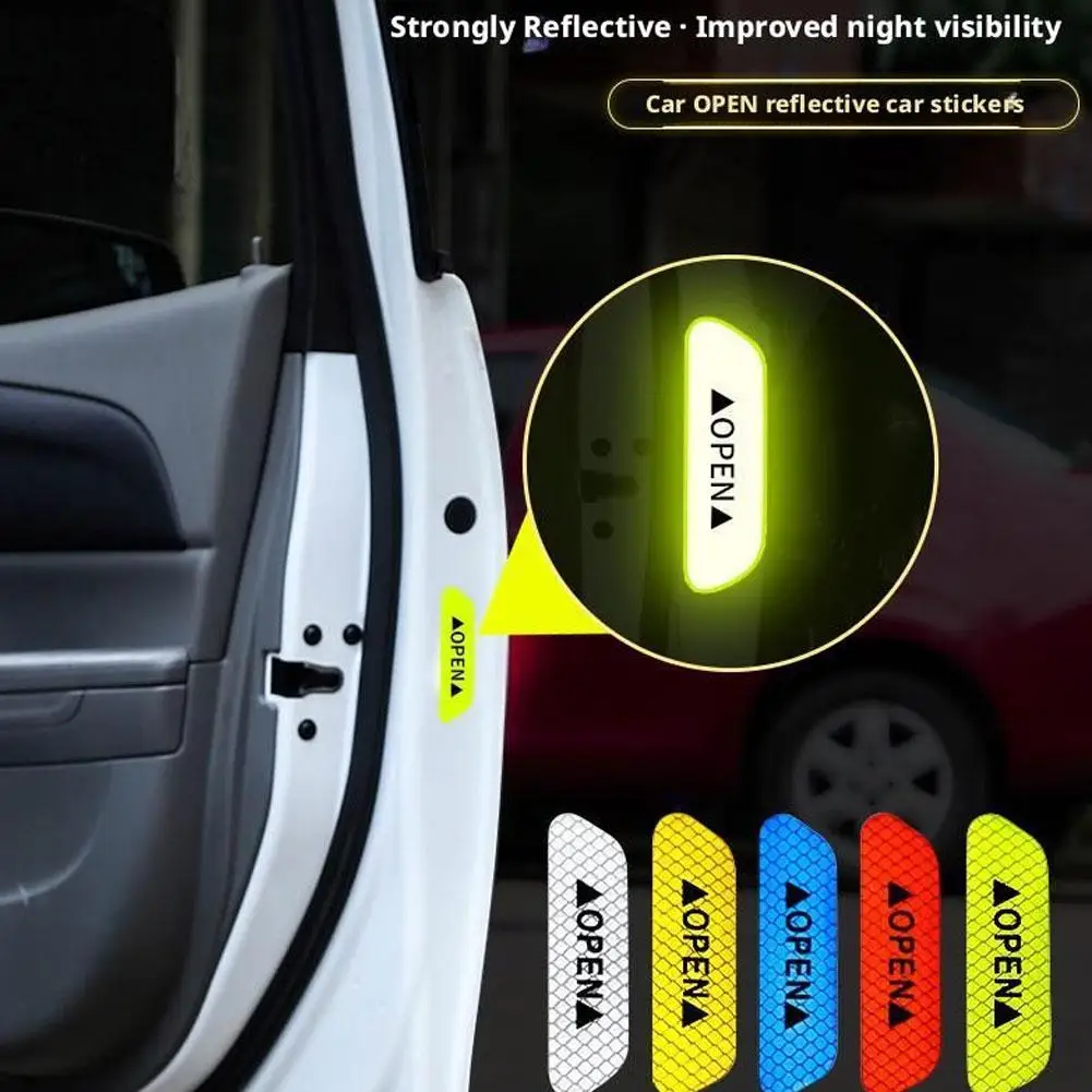 Pegatinas reflectantes de advertencia, cinta autoadhesiva impermeable, pegatinas de seguridad, reflectantes de seguridad, adhesivo de alta visibilidad Q5J1