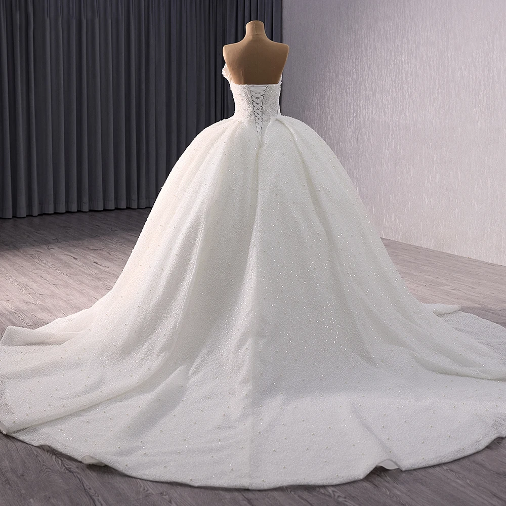 Janc ember elegantes beliebtes Design Brautkleid für Braut 2024 bodenlangen träger losen Perlen schnüren vestido de novia rsm241026