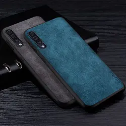 Premium PU Leathe Phone Case for Samsung Galaxy A50 A50s A40 A30s A10 A70 Case Vintage Soft Silicone Tpu Cover