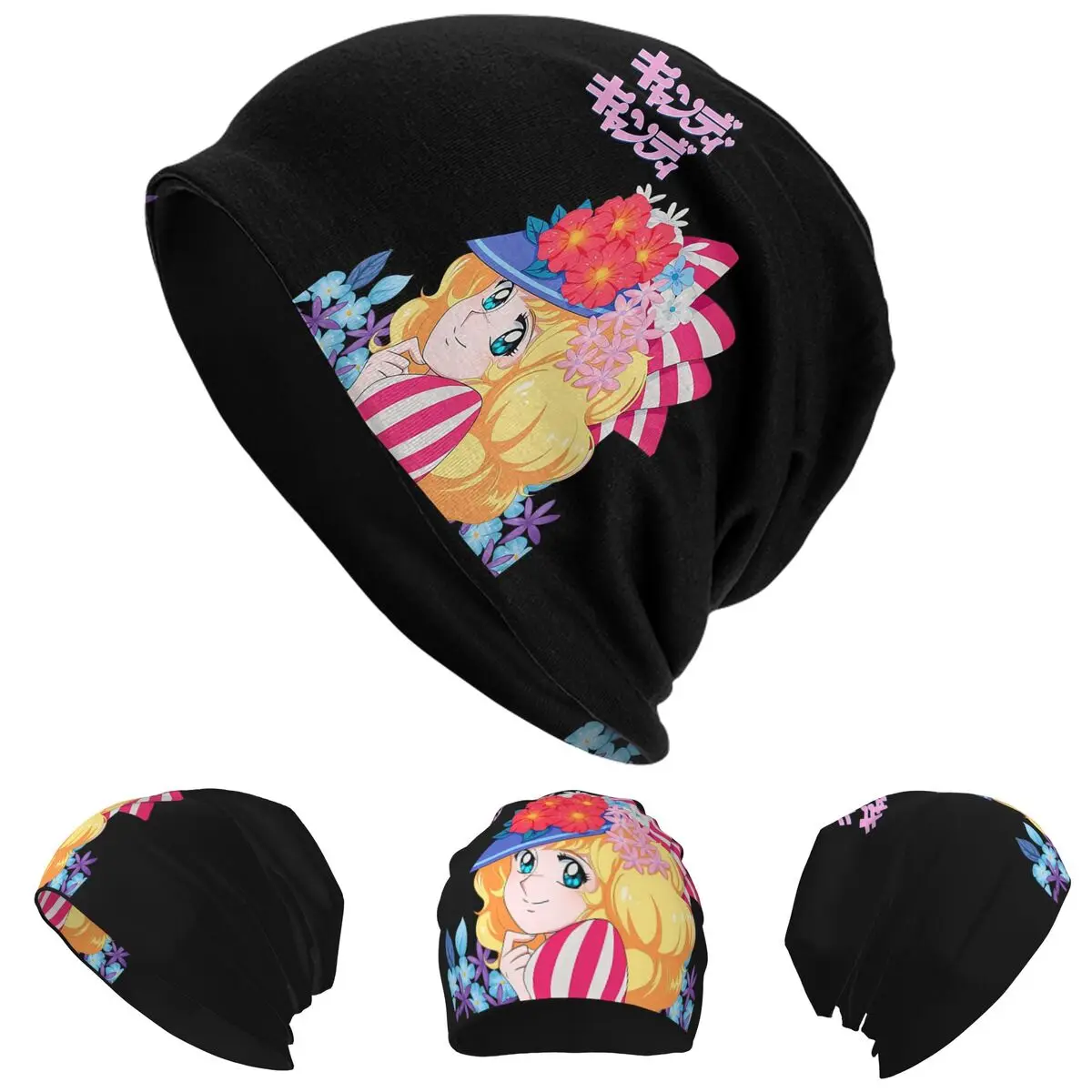 

Candy Candy Anime Manga Skullies Beanies Hats Warm Autumn Winter Outdoor Cap Knitted Bonnet Caps for Men Women Adult