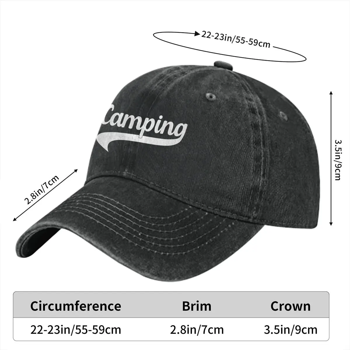 Camping Baseball Cap Men Hats Women Visor Protection Snapback Camper Camping Caps