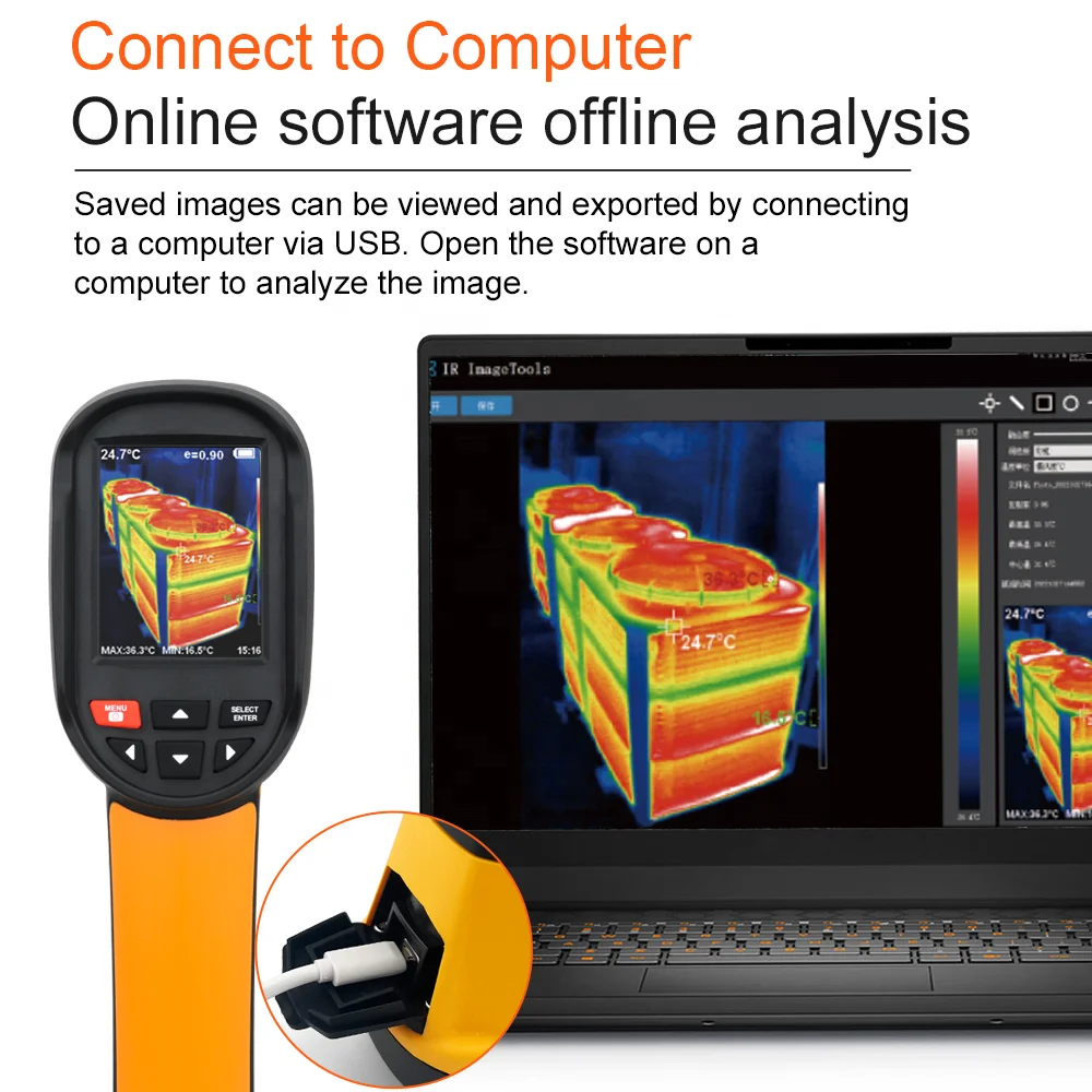 Slimme Sensor Oplaadbare Industriële Warmtebeeldcamera 'S Groothandelsprijzen Handheld Infrarood Warmtebeeldcamera 'S