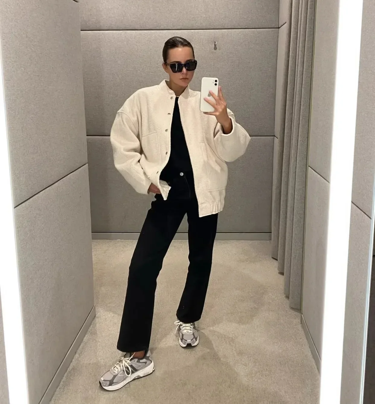 Women's Jackets with Buttons  Grey Long Sleeve Coat Lady Warm with Pockets Outwear Jackets 2025 Spring Winter New
