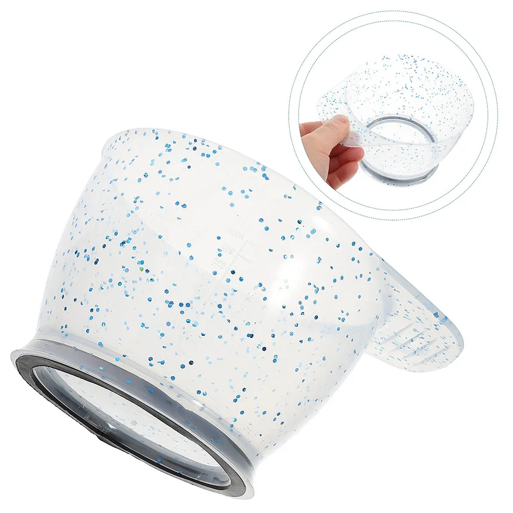2Pcs Premium Hair Dye Bowl Glitter Stylish Mixing Bowl for Salon Home Use Color Mixing Perm Treatments Easy Clean Lightweight
