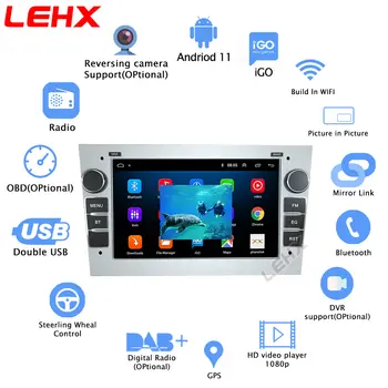 LEHX 汽車收音機多媒體 GPS 適用於 Opel Astra HJ 2004 Vectra Vauxhall Antara Zafira Corsa CD Vivaro Android 14 2 din Autoraido 8 最佳銷售 din 歐寶威達 c - №8