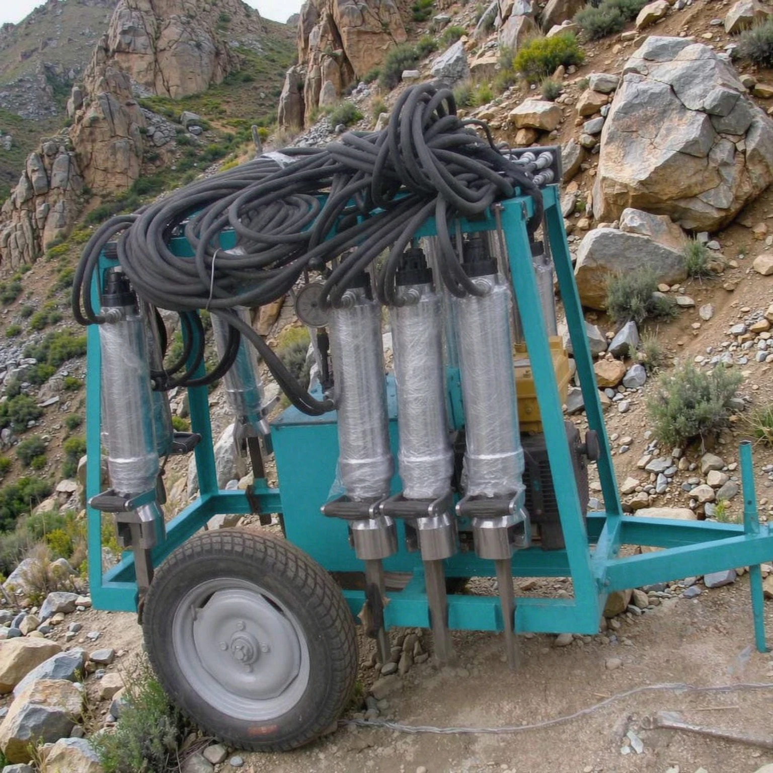 Hydraulic Rock Block Splitter Rock Splitting Machine High Pressure for Quarry Mining Construction Large Scale Stone Breaking