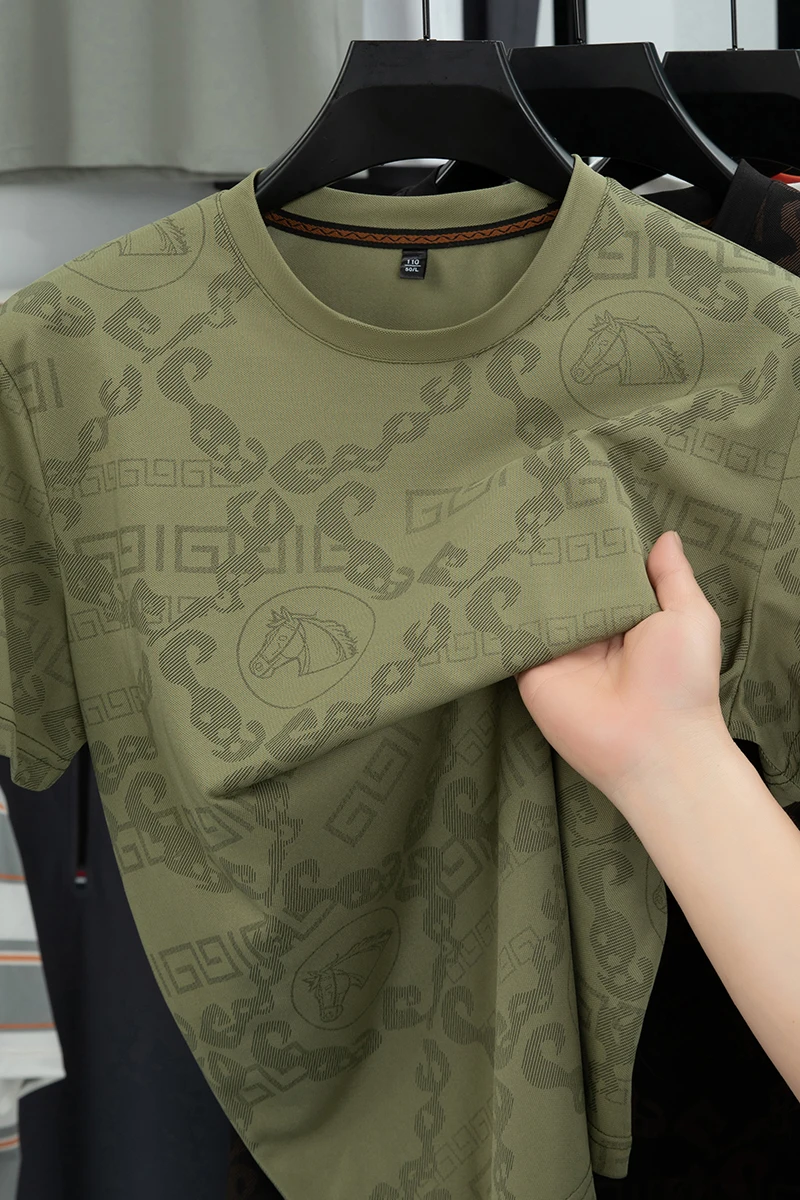 2026 Summer New Style Men's Short-Sleeved Round-Neck Fashion Casual T-Shirt POLO Shirt