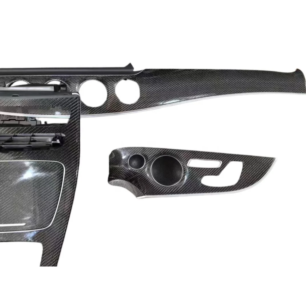 Replacement for  Carbon Fiber Interior Trim Central Door Dash Frame & Panel Kits for W238  E220 E320 E200    Models