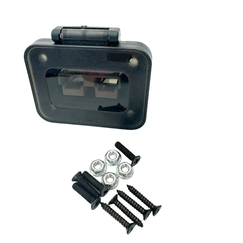 

50A For Anderson Connector Battery Quick Connector Flush Mount Panel Base+Cover For Electrical Equipment Tool Accessory