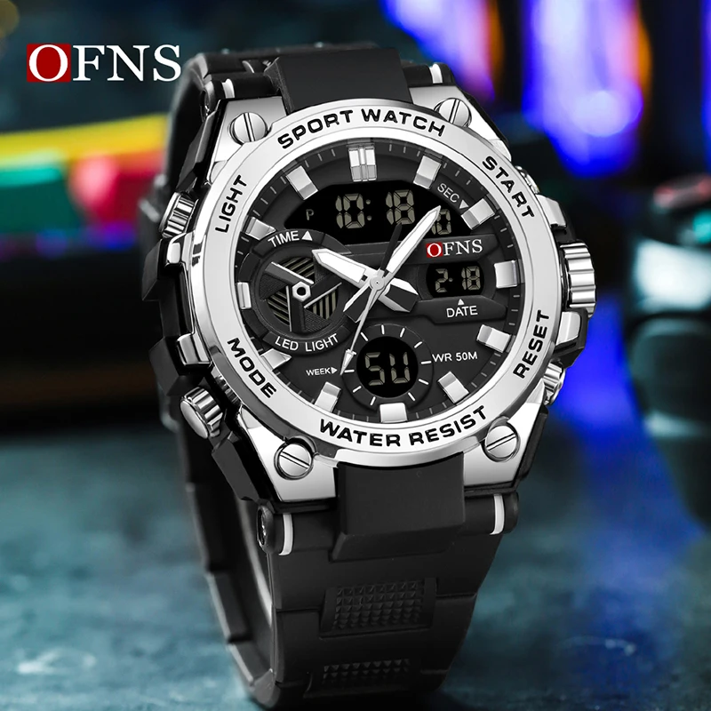 SANDA Top Brand Luxury G Style Watches Men Dual Display Watch Waterproof Stopwatch Sport Wristwatch Men Military Quartz Clock Ma