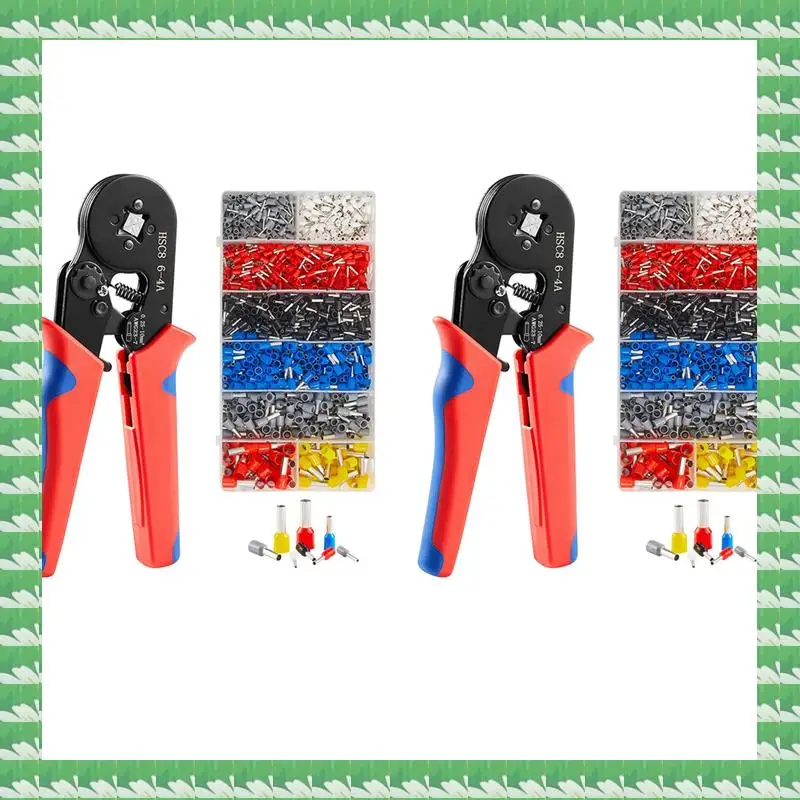 كماشة الأسلاك لأدوات العقص مرة واحدة - 2500 قطعة من حلقات الأسلاك مع مجموعة كماشة المكشكش للكهربائيين، أدوات سقاطة قابلة للتعديل #1