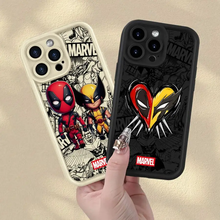 

Hot Deadpool Wolverine TPU Soft Phone Case for iPhone 11 14+ 16e 15Pro 12 13 14 16 Pro Max 15 Plus 13Pro 16+