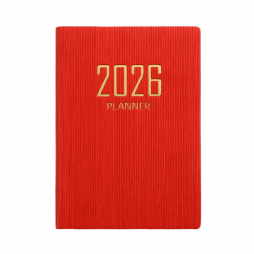 

2Pcs 2026 A7 Planner Book 64 Sheets 128 Page Mini Portable Agenda Book Thin Design English Version Weekly Planner School Use