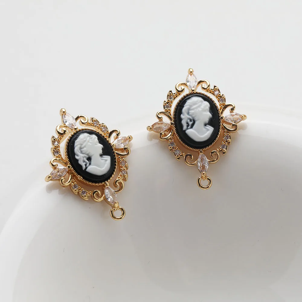 

2 шт., 14 К позолоченные винтажные красивые серьги-гвоздики, ювелирные изделия, принадлежности для самостоятельного изготовления, аксессуары из материала ручной работы