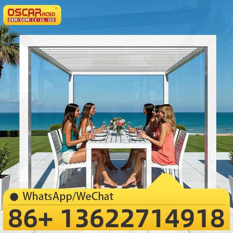 

High Quality Modern Sun Shield Water Resistant Aluminum Garden Pergola for Backyard Patio Veranda pergola
