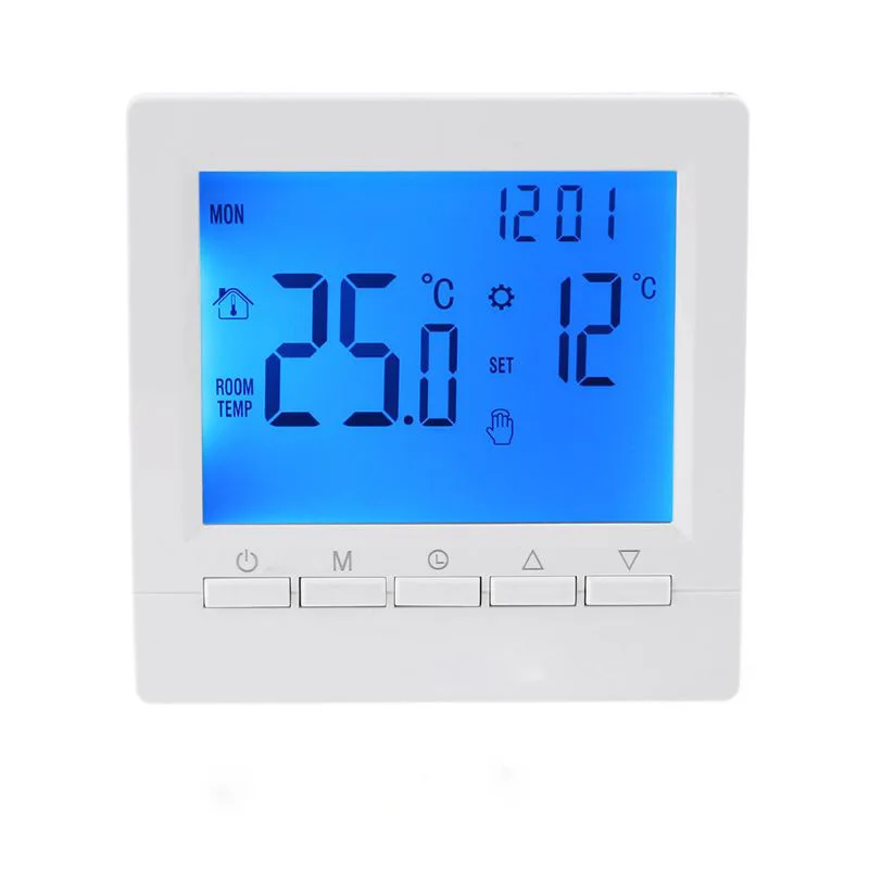 Surface-mounted Wall-hung Boiler Thermostat Wired Water Floor Heating  Controller LCD Display with Weekly Programming