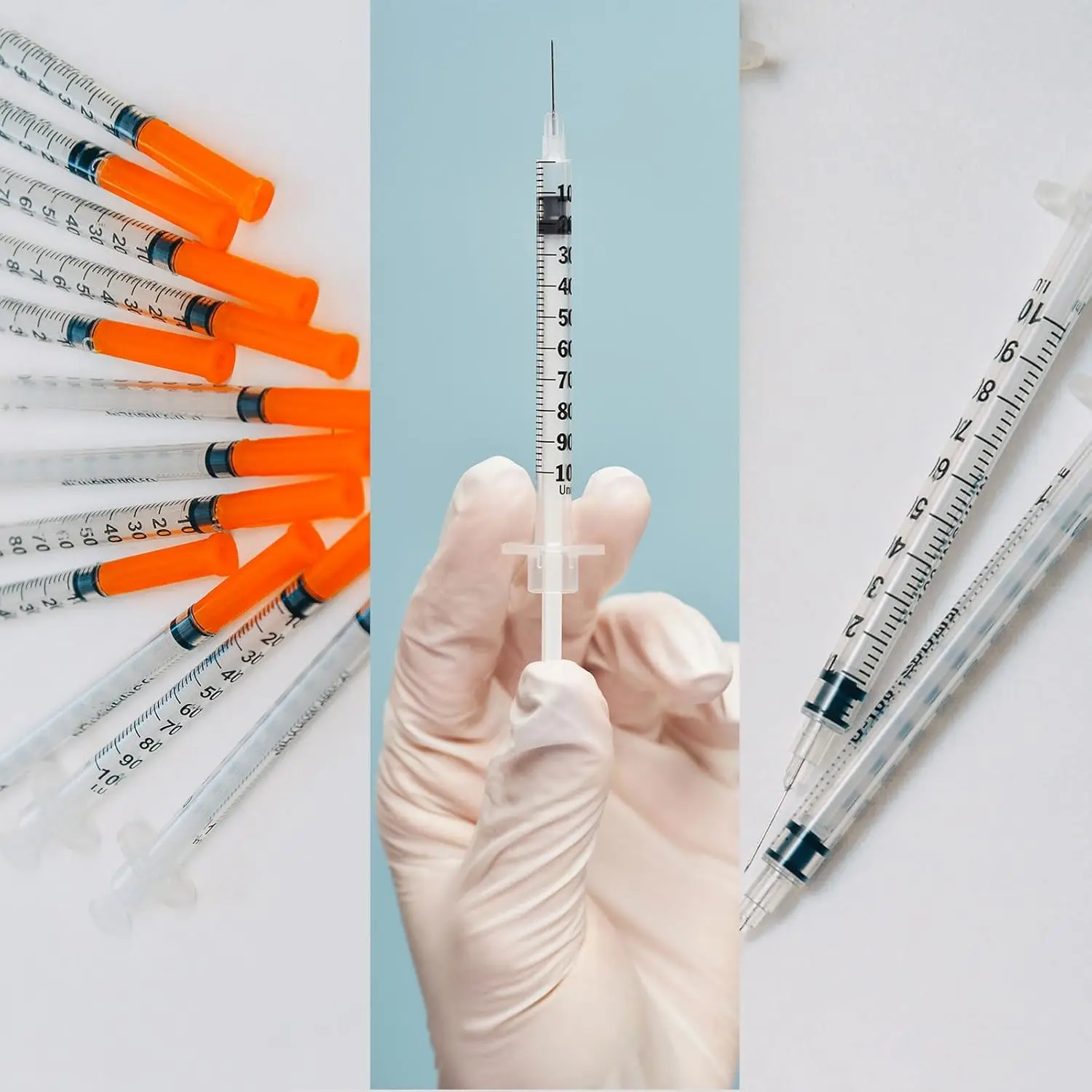 100 قطعة 1 مللي U-100 حقنة الأنسولين-30 جرام 13 مللي متر إبرة للحيوانات الأليفة والطيور ، DIY- ✓ معقمة ✓ يمكن التخلص منها ✓ مختومة بشكل فردي #6
