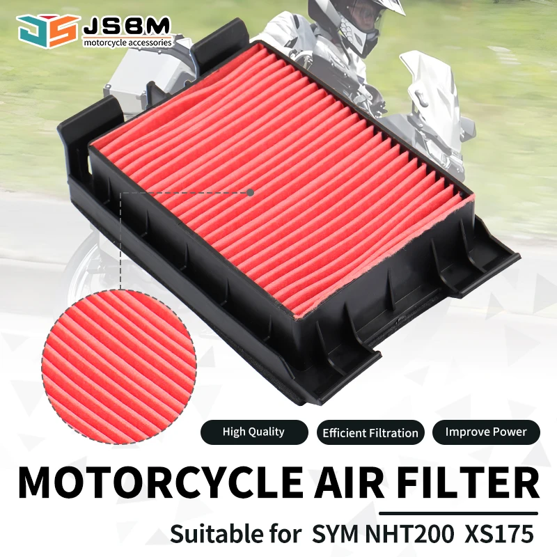 

JSBM Motorcycle Accessories Air Filter For SYM NHT200 NHT 200 NH T200 XS175 XS 175 17211-NHA-0001 Engine Intake Cleaner Element
