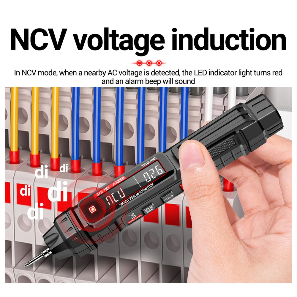 ANENG A3005/A3005A/A3005B Multimeter Electrical Test Pen NCV Voltage Detection LCD Digital Display High Voltage Buzzer Alarm