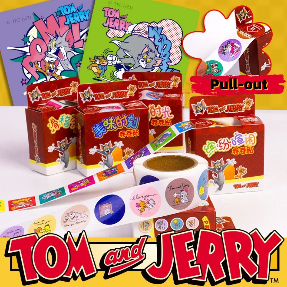 

Подлинная аниме «Том и Джерри», выдвижная наклейка в рулоне, студенческая бутылка для воды, канцелярские принадлежности, скейтборд, мультяшные декоративные наклейки, подарки