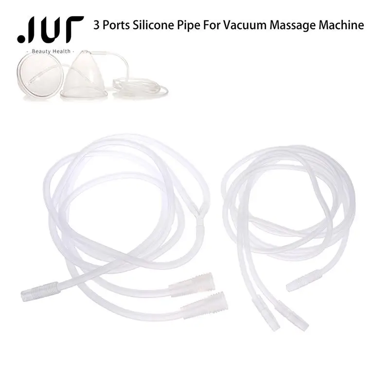 2 Sizes Silicon Pipe for Vacuum Breast Cups with Connector Breast Care Oil Filter Breast Enlarge Lifting Beauty Device