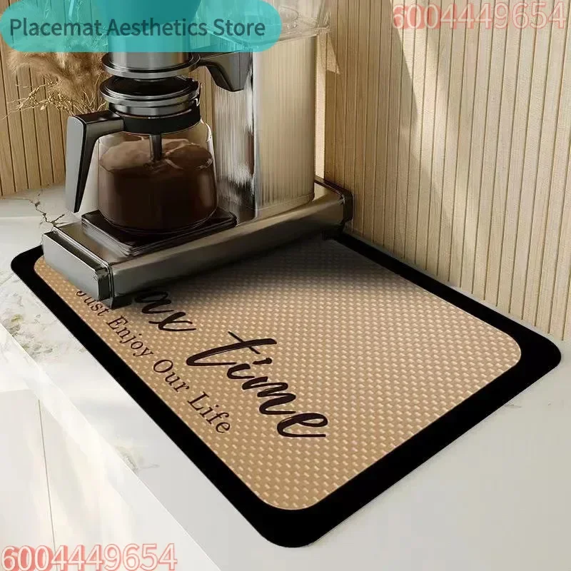 Hot Coffee Machine Rug No Cleaning Antifouling Technology Water Control Cushion Coffee Cup Water Absorbing Diatom Mud Coffee Pad