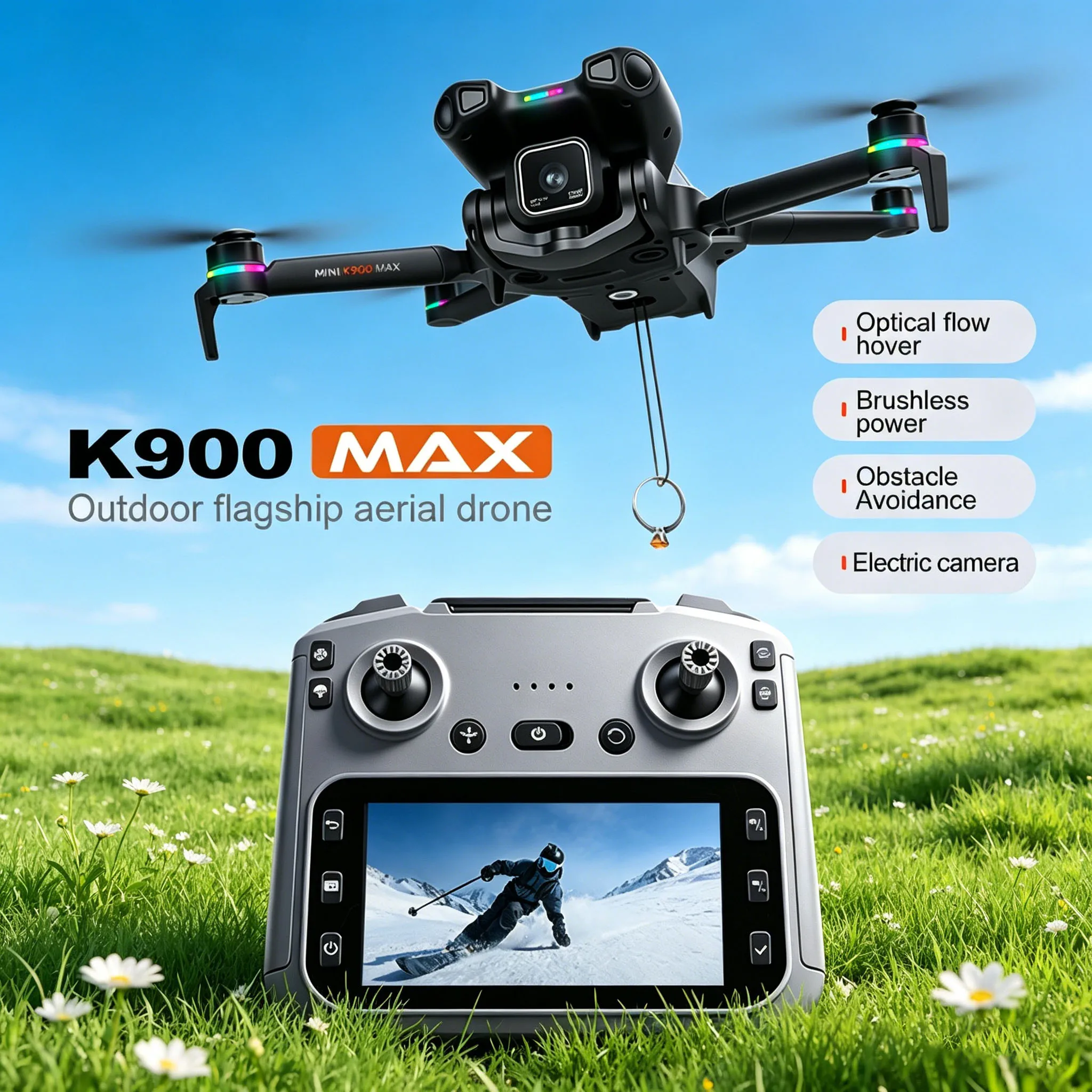 

NEW K900 PRO RC Drone 8K HD Dual Cameras WiFi GPS 20mins Flight Aerial Photography Quadcopter Remote Control UAV Boys Toys Gifts