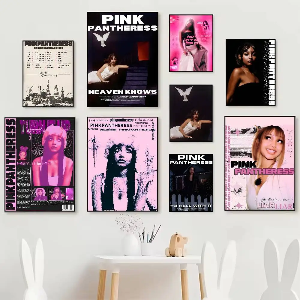 ملصق المغني الوردي النمر HD جدار لزج فني مقاوم للماء غرفة المعيشة المنزلية غرفة النوم بار الديكور الجمالي #1