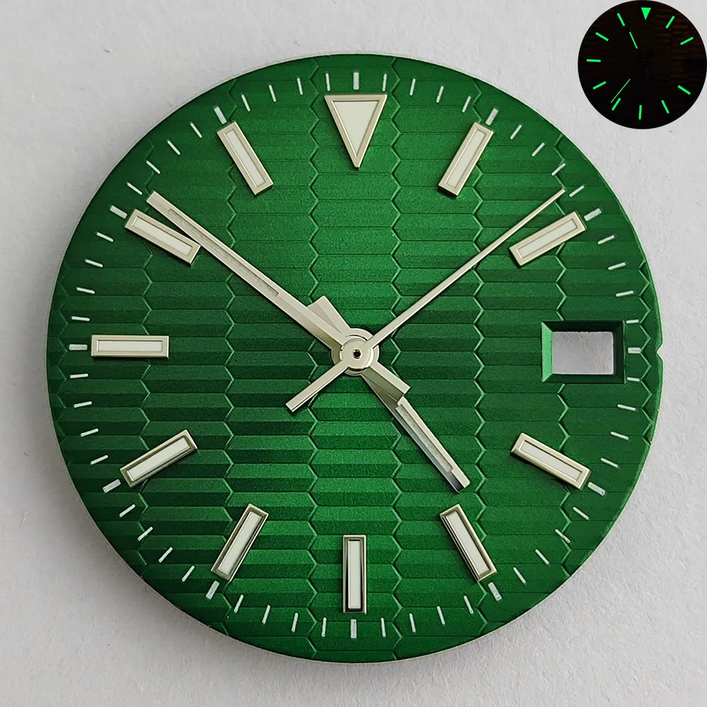 NH35 watch dial striped index suitable for NH35 movement yellow green  blue dial C3 dial 28.5mm dial NH35 hands
