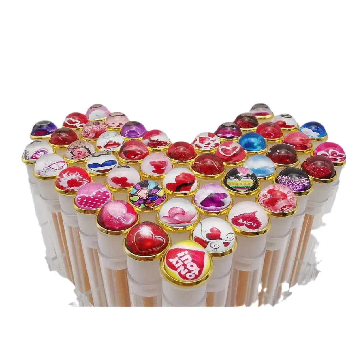 Gros dessin animé coloré bonbons gâteau amour cils baguette cils brosse Tube Mascara baguette cils Spoolies Tubes cils cils brosse Tube