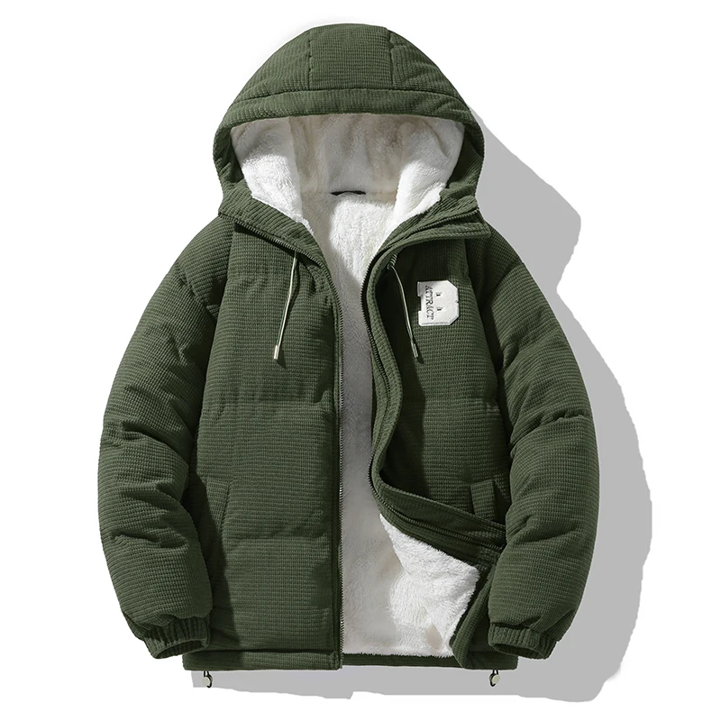 

Thickened Warm Men Clothing Wind-Resistant Cotton Parkas With Hood High Quality Outwear Zipper Comfortable Hot Roupas Masculinas