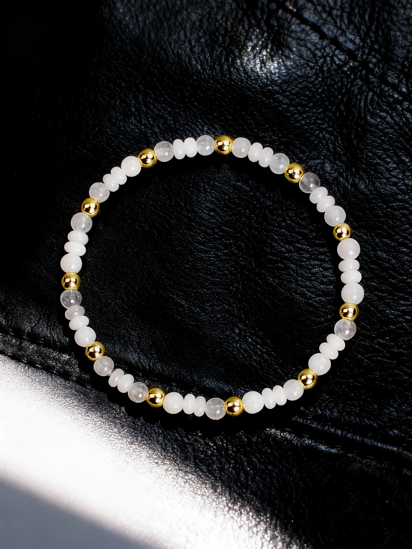 Natural Stone Bracelet White Jade 4mm Abacus Bead Bracelet for Vigour Protection Luck & Success Unisex Healing Crystal Jewelry